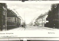 Vykort, Västra Storgatan, Nyköping, 1902