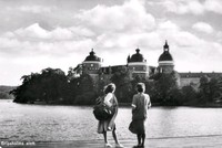 Gripsholms slott från flygplan.