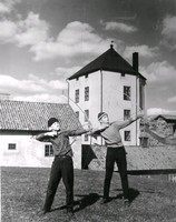 Bågskytte på Nyköpingshus ca 1957