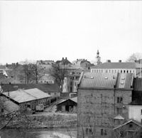 Utsikt från Östra Kyrkogatan 8 mot väster