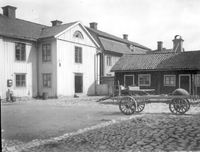 Ljungströmers gård, norra hörnet, V. Storgatan 8-10 i Nyköping ca 1920