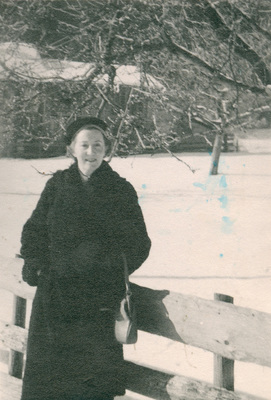 Karin Wohlin på resa i Schweiz 1958