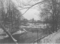 Nyköpingsån på vintern, cirka 1908