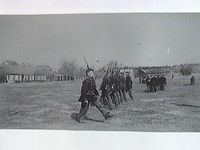 Exercis på Malmahed , omkring 1890-tal