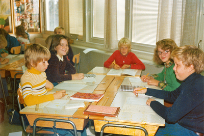 Helene Hultberg med klasskamrater, Bettna skola 1976