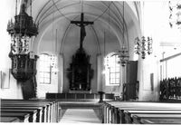Interiör, Fors kyrka, före 1972
