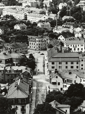 Strängnäs, utsikt från domkyrkotornet västerut.